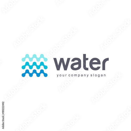 Vector logo design for water. 
