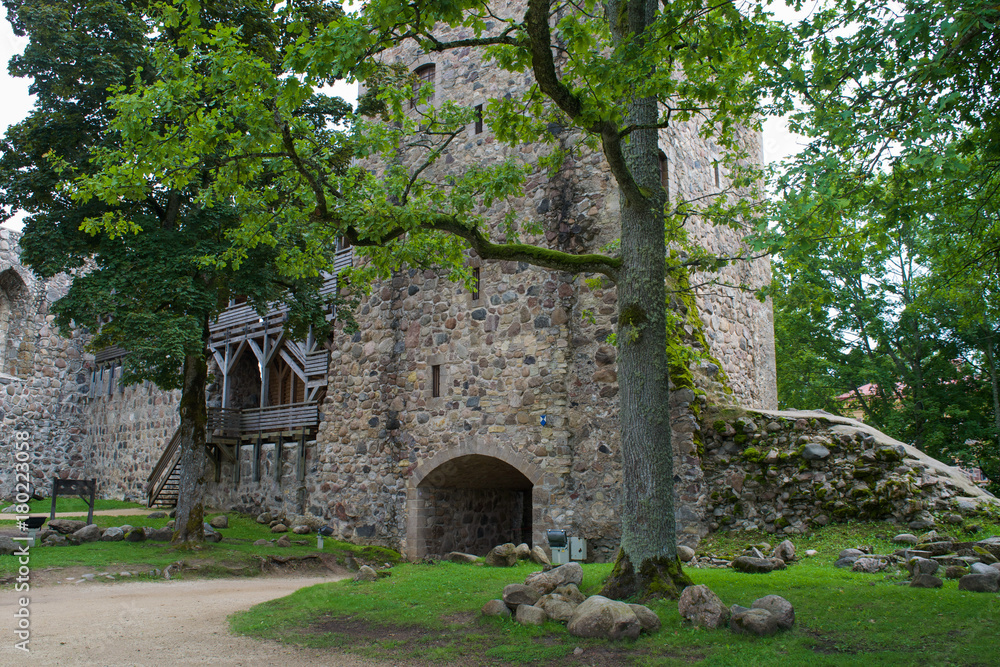 Entrance to the medieval castle of Sigulda, Latvia