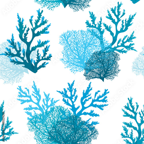 Seamless pattern with coral.