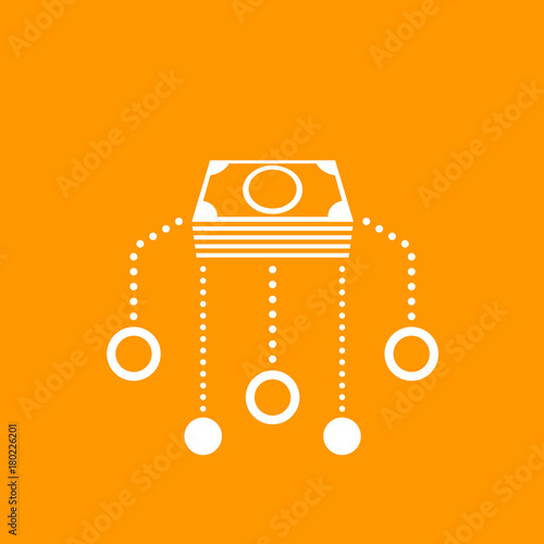Financial assets diversification, interest return, funding, investments icon