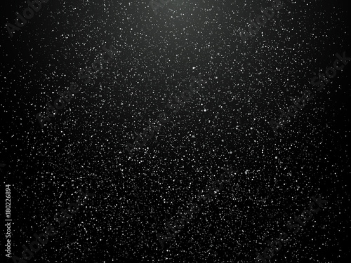Falling snow on a transparent background. Abstract snowflake background