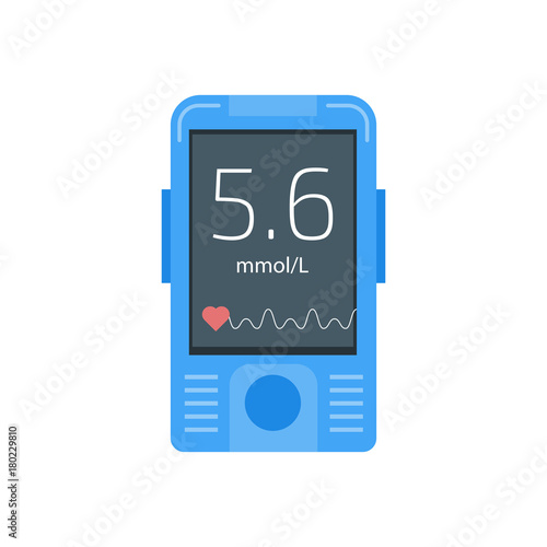 Cholesterol Meter app user interface. Vector illustration.