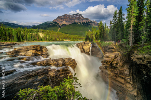 Cuadro en lienzo Sunwapta Falls in Jasper National Park, Canada
