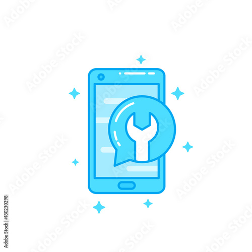 phone repair, recovery vector icon