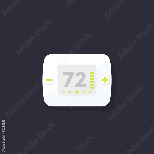 thermostat icon, flat style