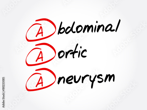 AAA - Abdominal Aortic Aneurysm acronym, concept background