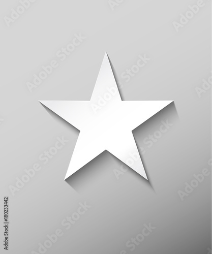 white perfect star on gray gradient