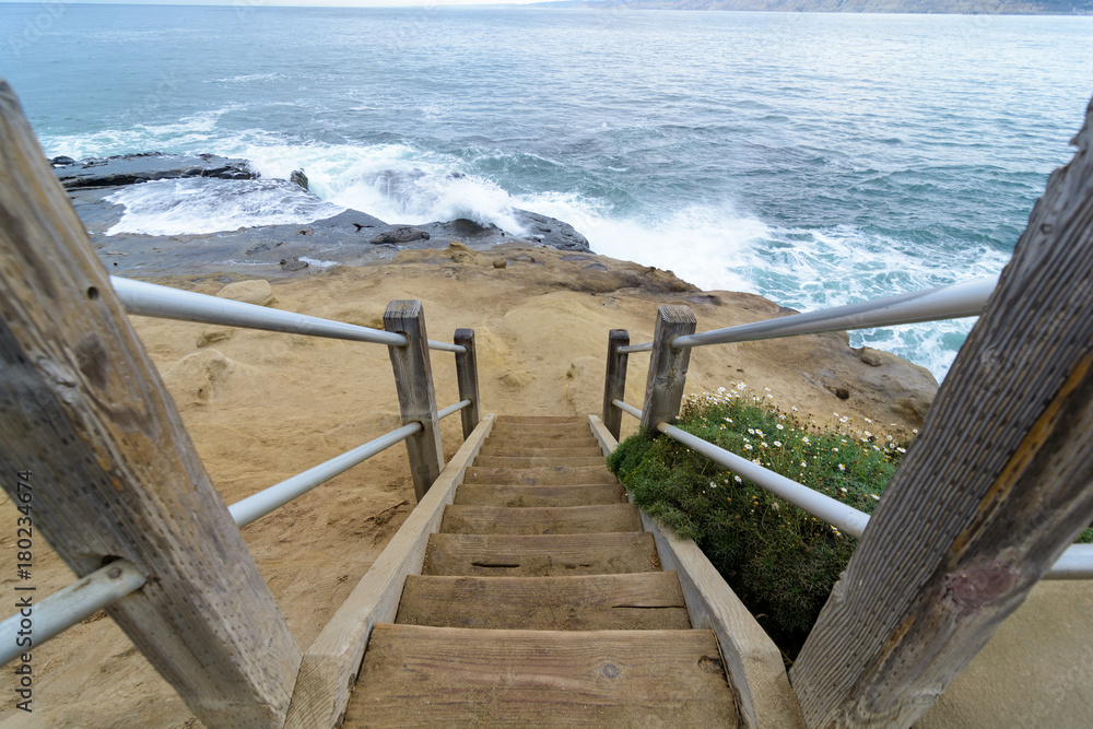 Stairway to the Pacific ocean