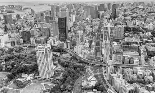 City aerial skyline  Tokyo