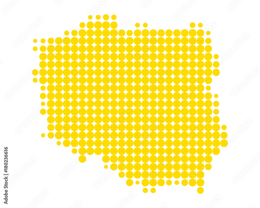 Obraz premium Karte von Polen