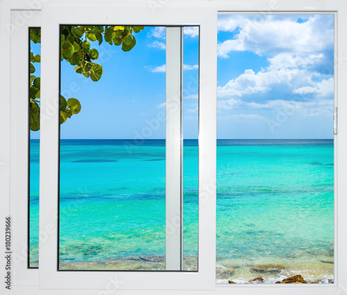Ocean view window Caribbean Dominican Republic