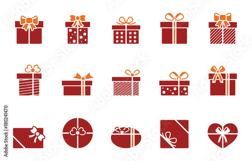 Geschenke Iconset - Rot