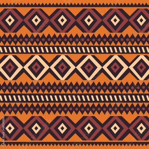 Tribal ethnic colorful bohemian pattern with geometric elements, African mud cloth, tribal design