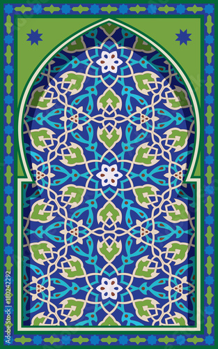 moroccan arch hexagon tile pattern wallpaper