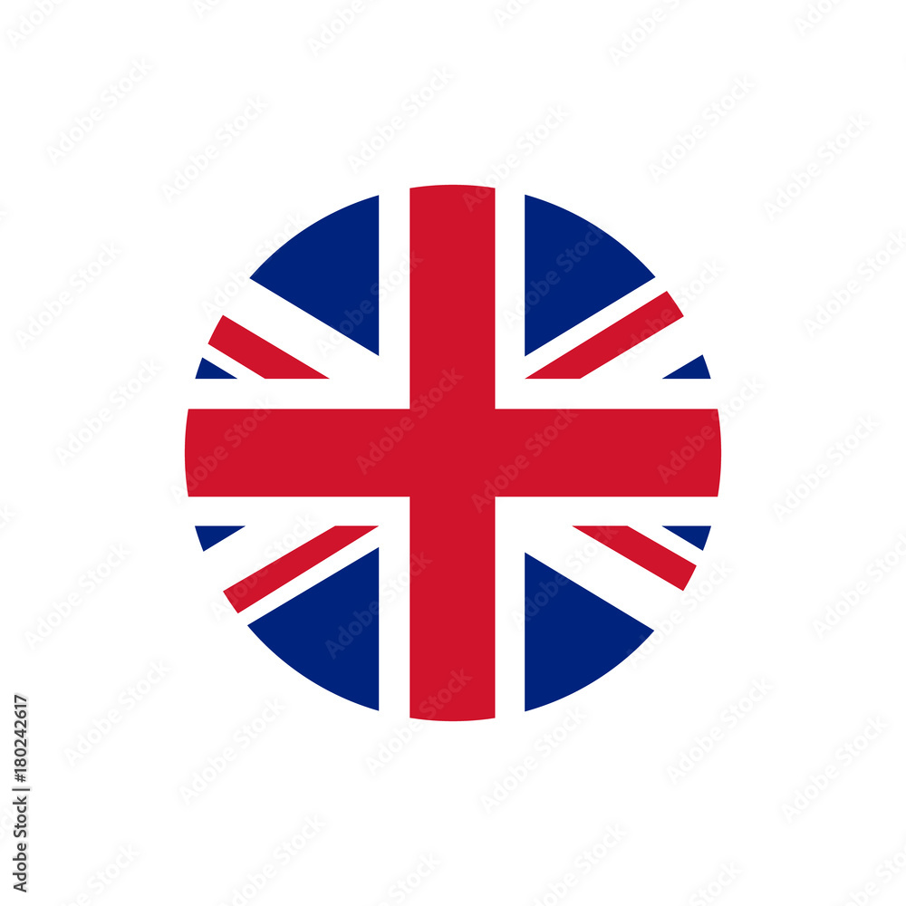 Fototapeta premium UK of Great Britain flag, official colors and proportion correctly.