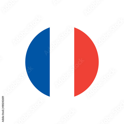France flag, official colors and proportion correctly. National French flag.