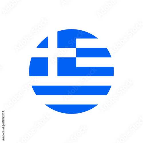 Greece flag, official colors and proportion correctly. Vector illustration
