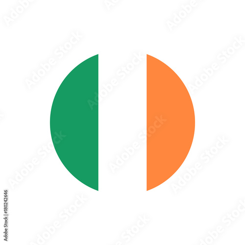 Ireland flag, official colors and proportion correctly. National Irish flag. Vector illustration