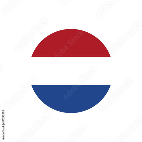 Netherland flag, official colors and proportion correctly. National Dutch flag. Vector illustration