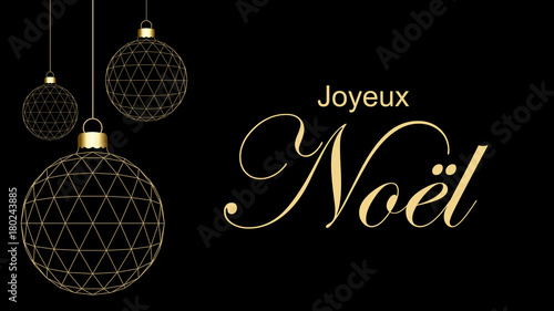 Joyeux Noël Lignes or, fond noir 16/9