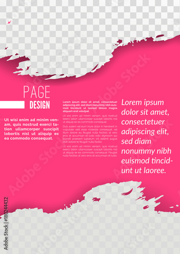 Modern abstract brochure page poster design template
