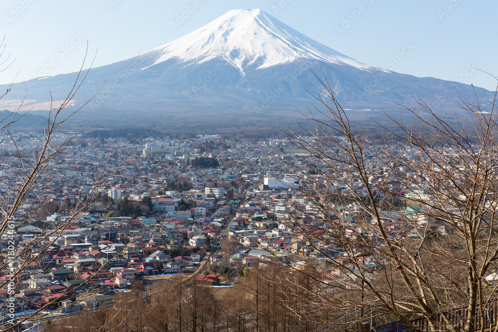 Fujiyoshida city is located below Fuji mountain