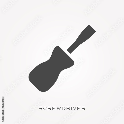 Silhouette icon screwdriver