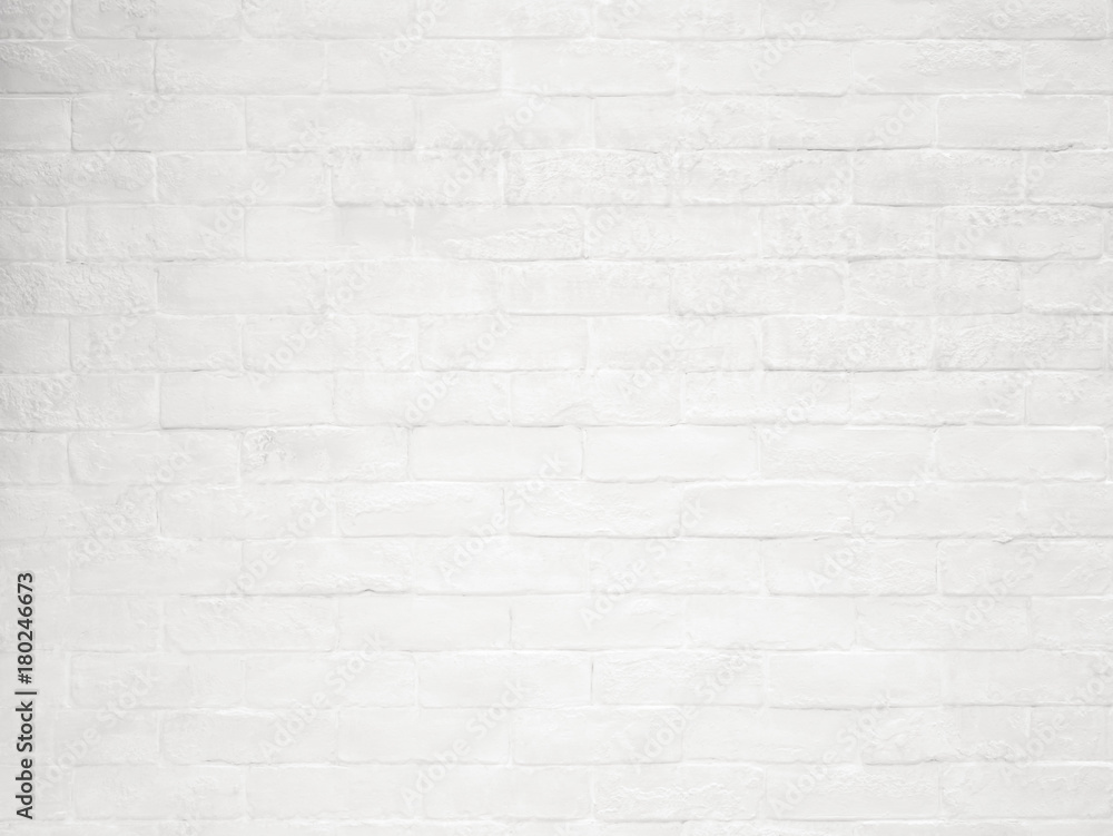 Fototapeta premium White brick wall texture and background.