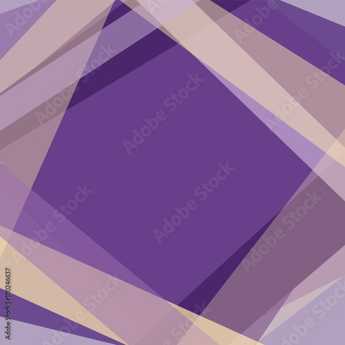 Geometric square background with violet and yellow strokes composing rhombus. Abstract template for wallpapers, covers, layouts, scrapbooking. Vector EPS 10