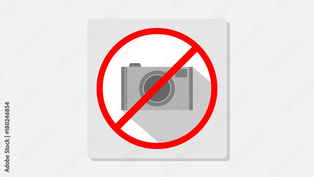 Do not use camera (Flat illustration) Do not use camera (Flat illustration)