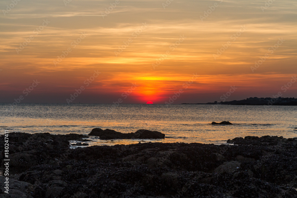 Fototapeta premium Coucher du soleil en Bretagne