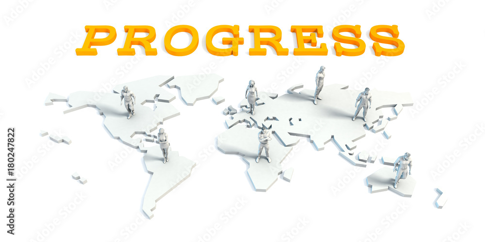 Obraz premium Progress Concept with Business Team