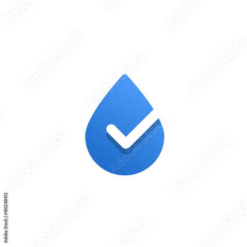 Drop Water Chech Ok Icon