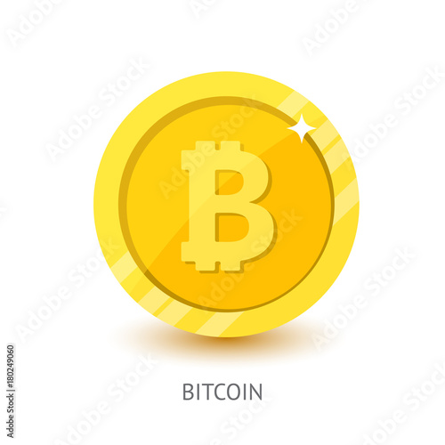 Bitcoin icon. Modern flat design illustration.