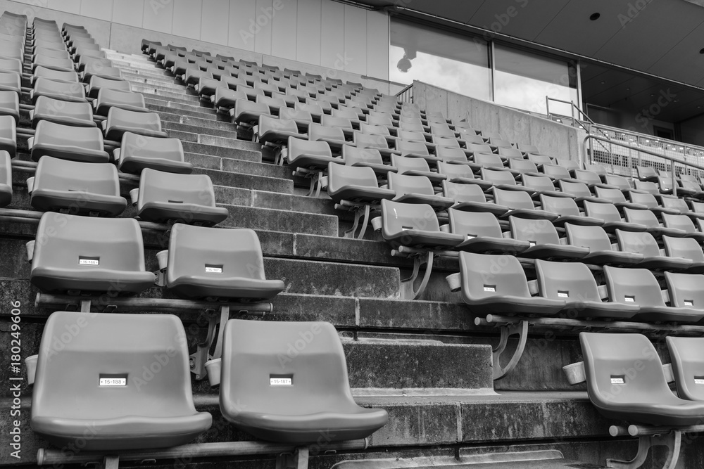 Obraz premium Fotele stadionowe, monotonne