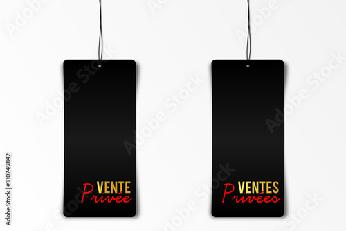 étiquette ventes privées - vente privée