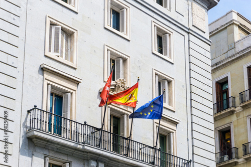 Spanish flag in Madrid