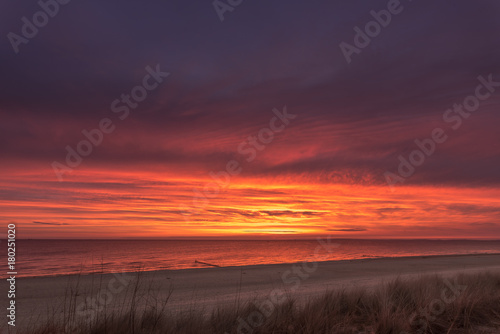 Colorful sunrise over the sea. Nature composition. © andre