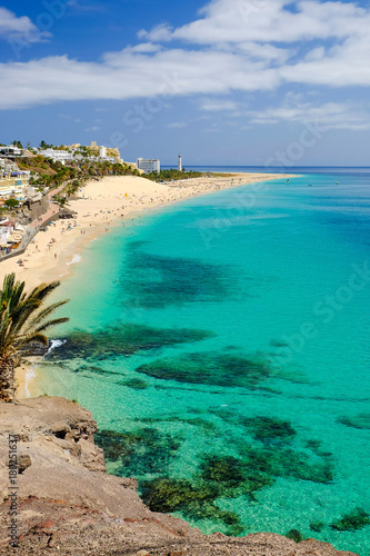 Beach in Playa del Matorral in Morro Jable, Fuerteventura, Spain. photo