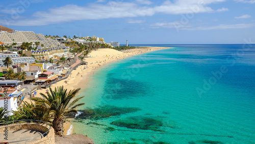 Beach in Playa del Matorral in Morro Jable, Fuerteventura, Spain. photo
