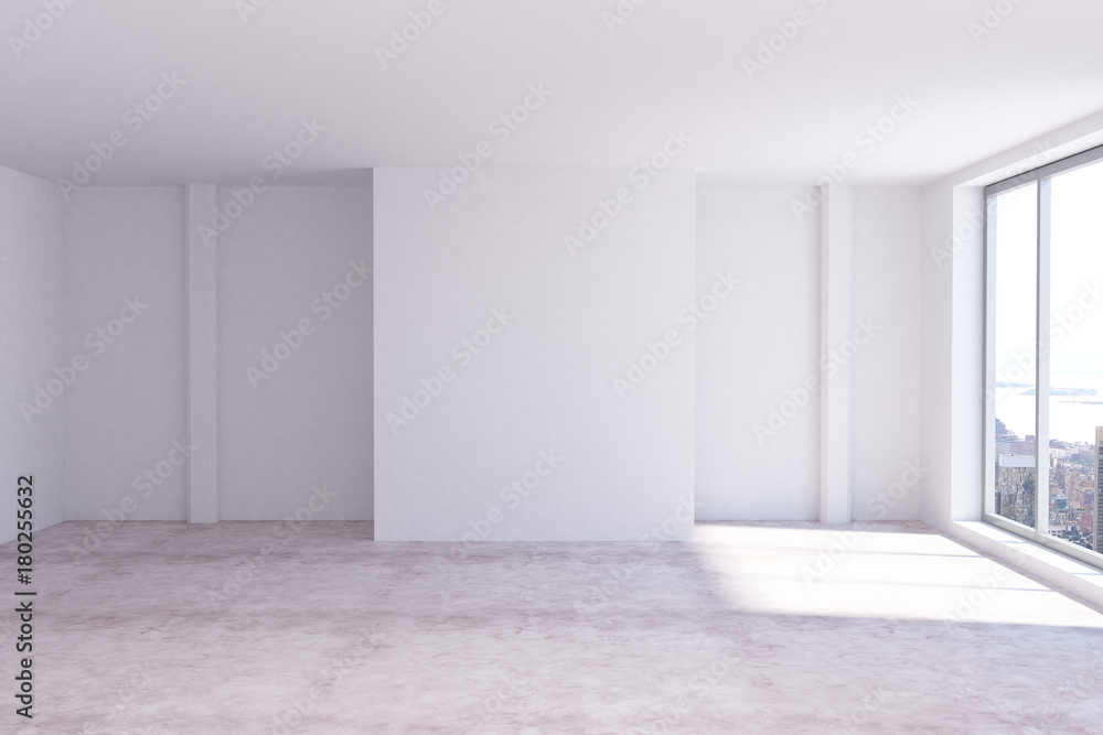 Abstract room with empty wall Abstract room with empty wall