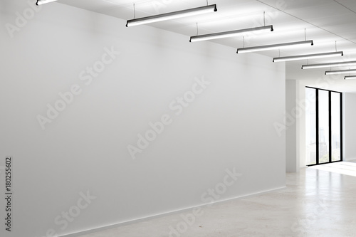 Concrete interior with empty wall