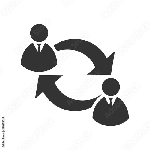 People connection icon. Business Man icon.