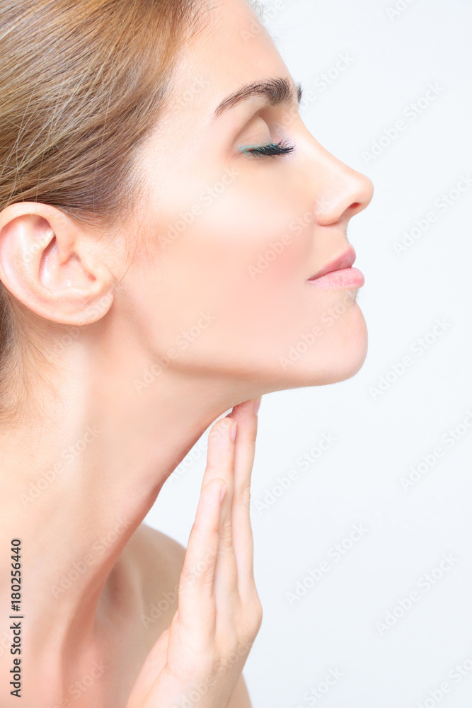 Face with closed eyes of a beautiful woman Face with closed eyes of a beautiful woman