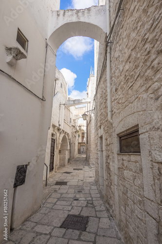 Cisternino  Italy  - The historic center of the small and pretty white town of the province of Brindisi  Apulia region  southern Italy