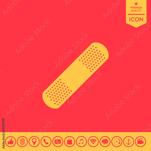 Medical  plaster, adhesive bandage icon