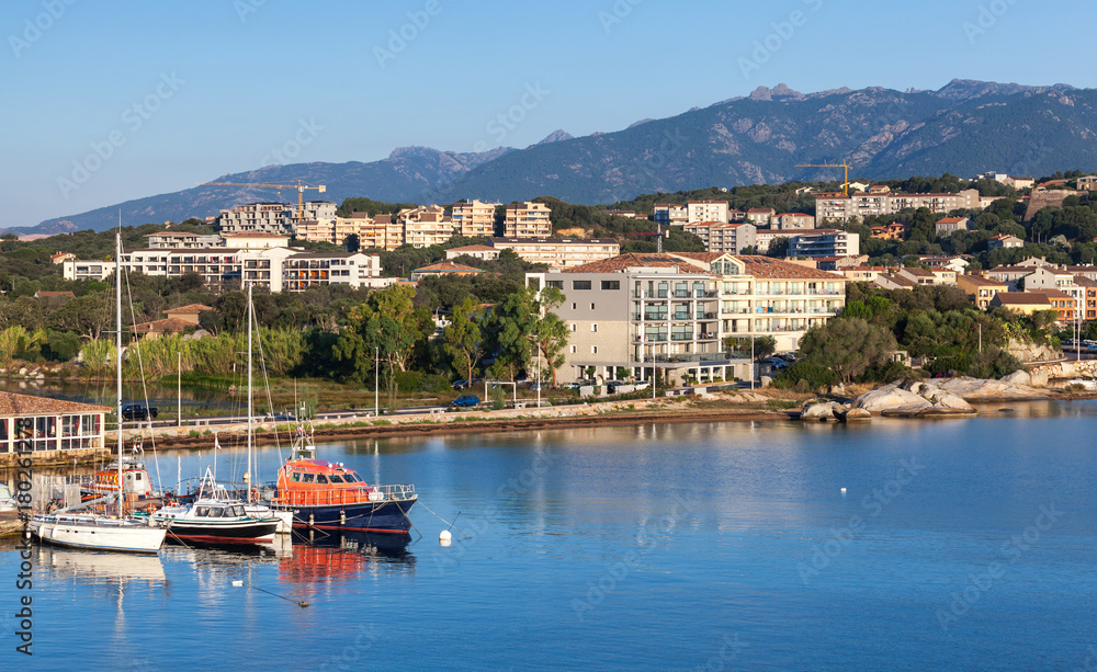 Harbor of Porto-Vecchio, Corsica island, France