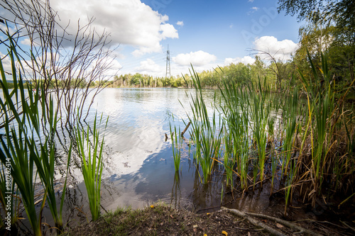 clay pit lake dörfles esbach bei coburg tongrube photo