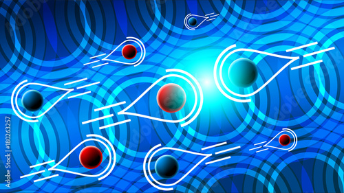 the collision of particles in the accelerator
