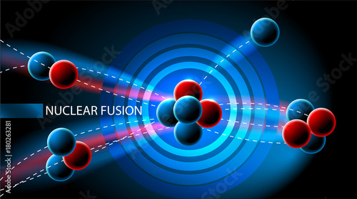 nuclear chain reaction. Vector illustration scheme or diagramm